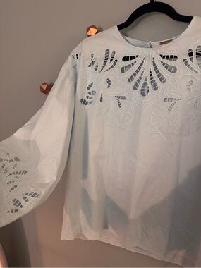 Women’s White Eyelet Embroidered Blouse